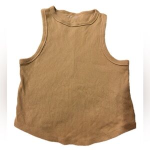 Aerie Beige Ribbed Tank Top